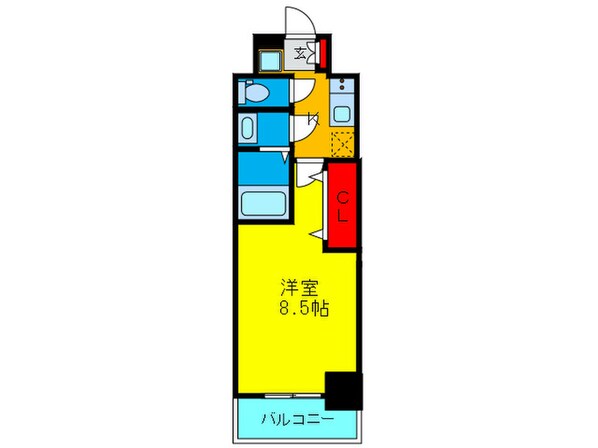 ﾗﾗﾌﾟﾚｲｽOSAKADOMECITYﾌﾄｩｰﾛの物件間取画像